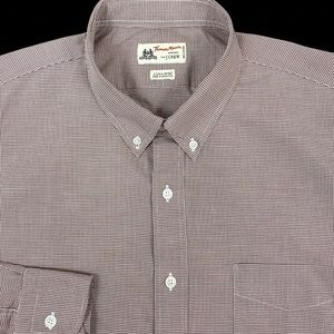 J Crew Thomas Mason Mens Maroon Red Gingham